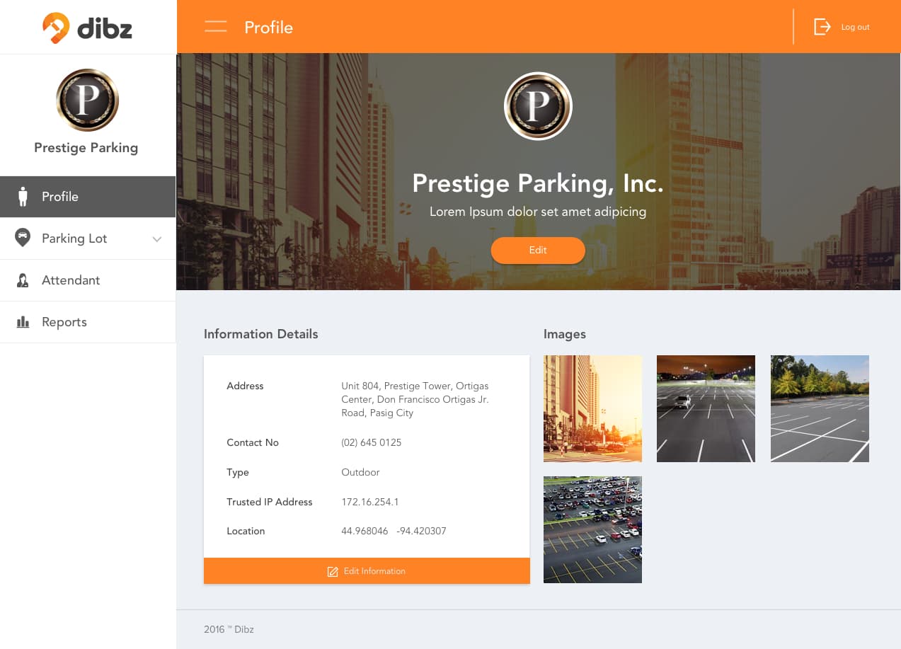 Dibz Parking Dashboard